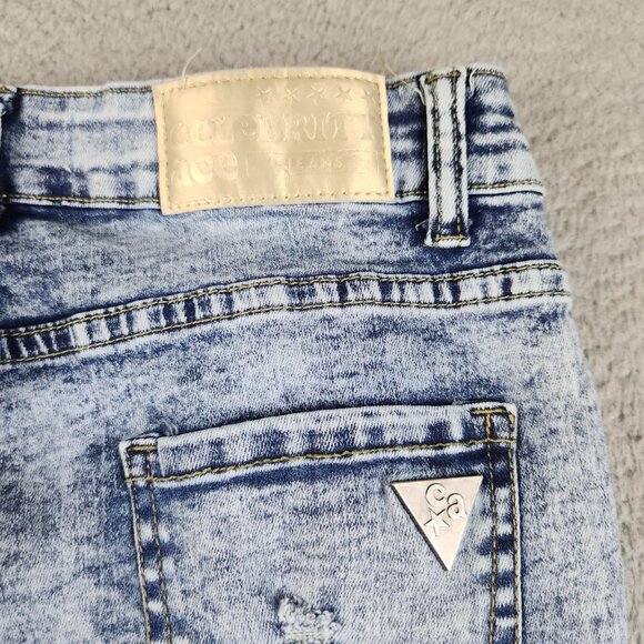 Womens Slim Fit High Rise Flare Leg Jeans Size 5/27 Blue Acid Wash Stretch Denim - Picture 10 of 11